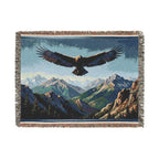 Eagle Mountain Woven Blanket — Scenic Eagle Throw for Cabin & Outdoors