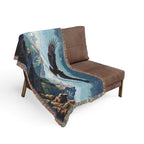 Eagle Mountain Woven Blanket — Scenic Eagle Throw for Cabin & Outdoors