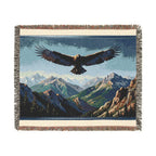 Eagle Mountain Woven Blanket — Scenic Eagle Throw for Cabin & Outdoors