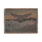 Eagle Mountain Woven Blanket — Scenic Eagle Throw for Cabin & Outdoors