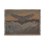 Eagle Mountain Woven Blanket — Scenic Eagle Throw for Cabin & Outdoors