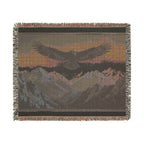 Eagle Mountain Woven Blanket — Scenic Eagle Throw for Cabin & Outdoors