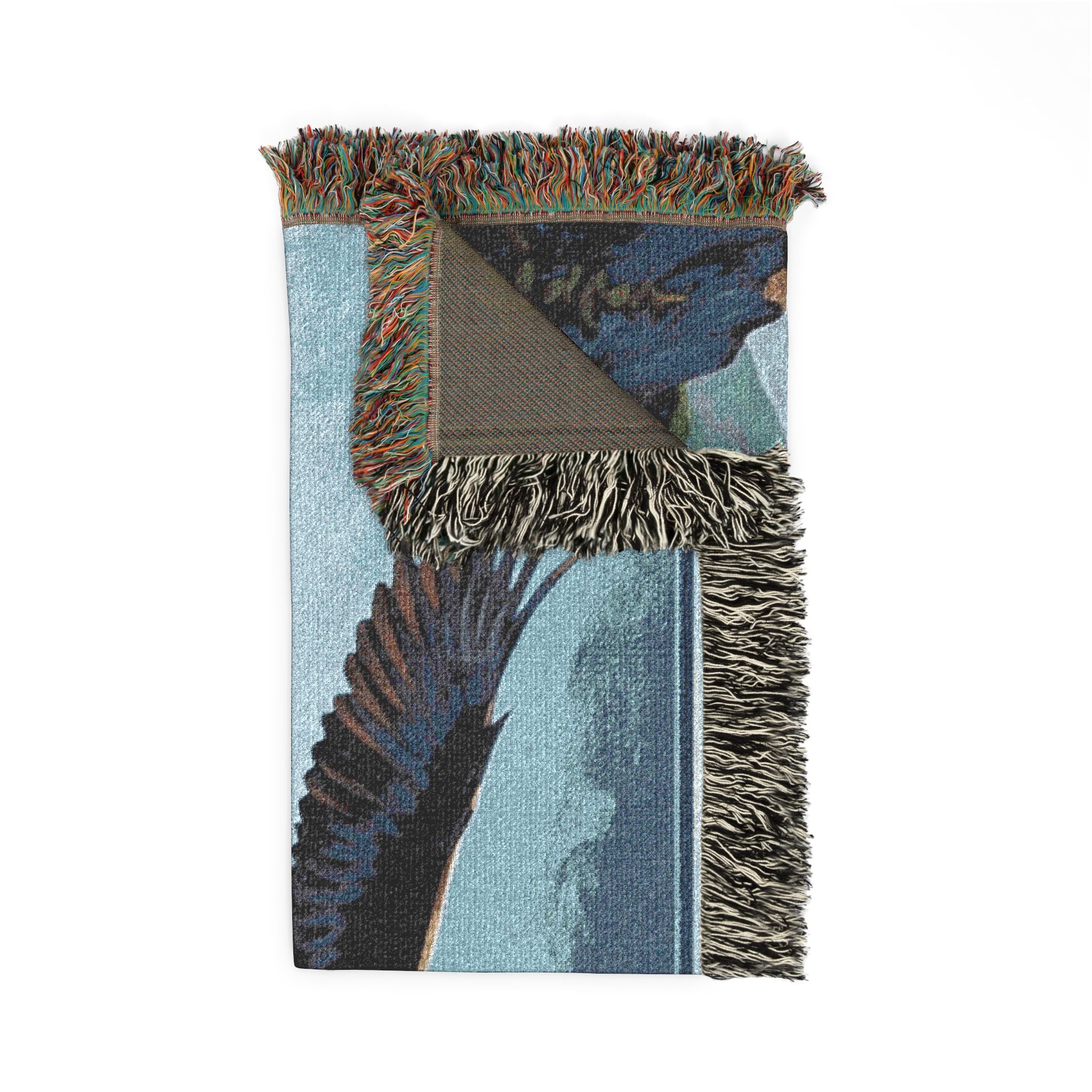 Eagle Mountain Woven Blanket — Scenic Eagle Throw for Cabin & Outdoors